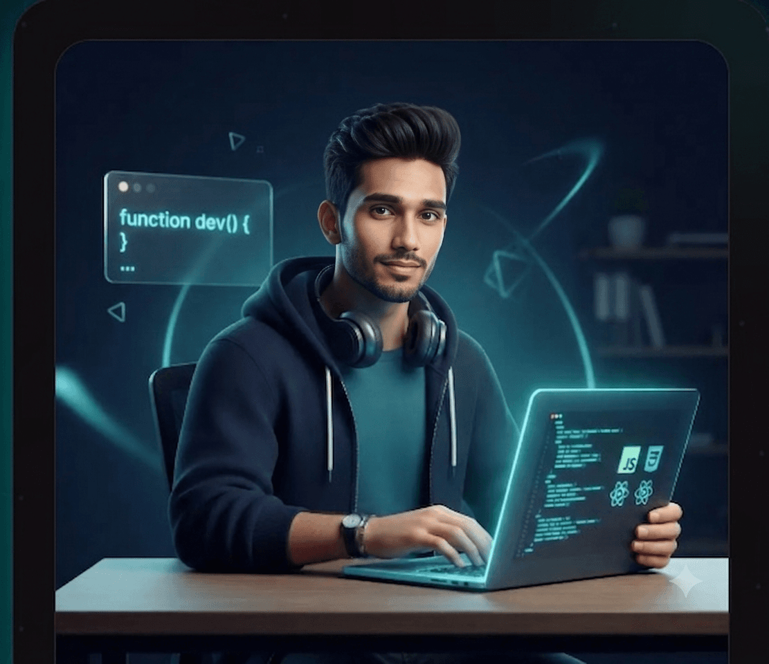 Illustration of Afzal Hussain, MERN stack developer